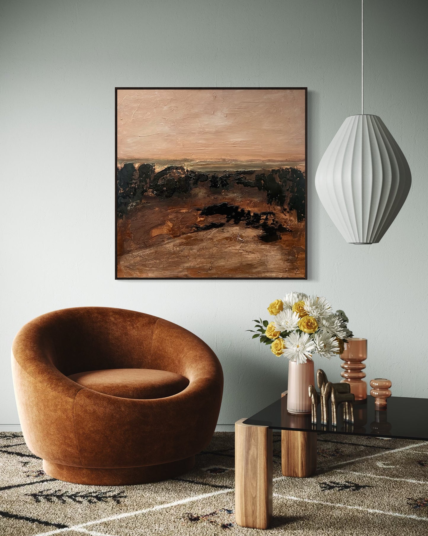 SILENT COUNTRY SUNSET - original artwork