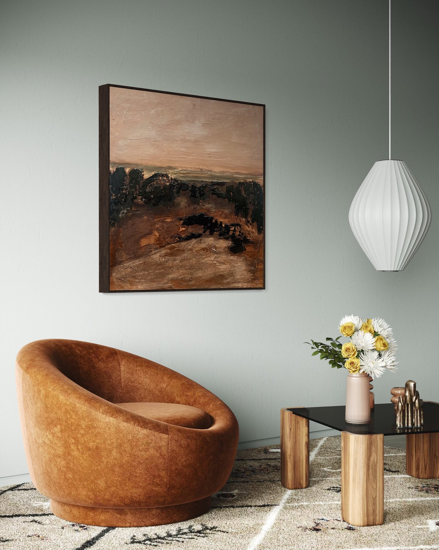SILENT COUNTRY SUNSET - original artwork