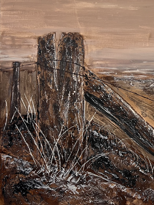 OUTBACK FENCE - original artwork - CURRENTLY UNAVAILABLE