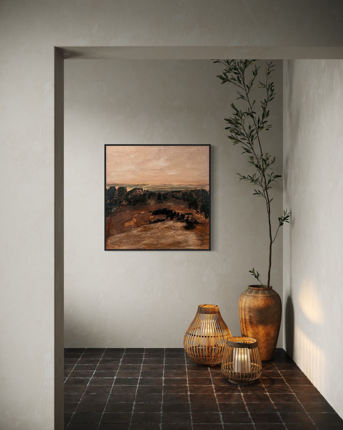 SILENT COUNTRY SUNSET - original artwork